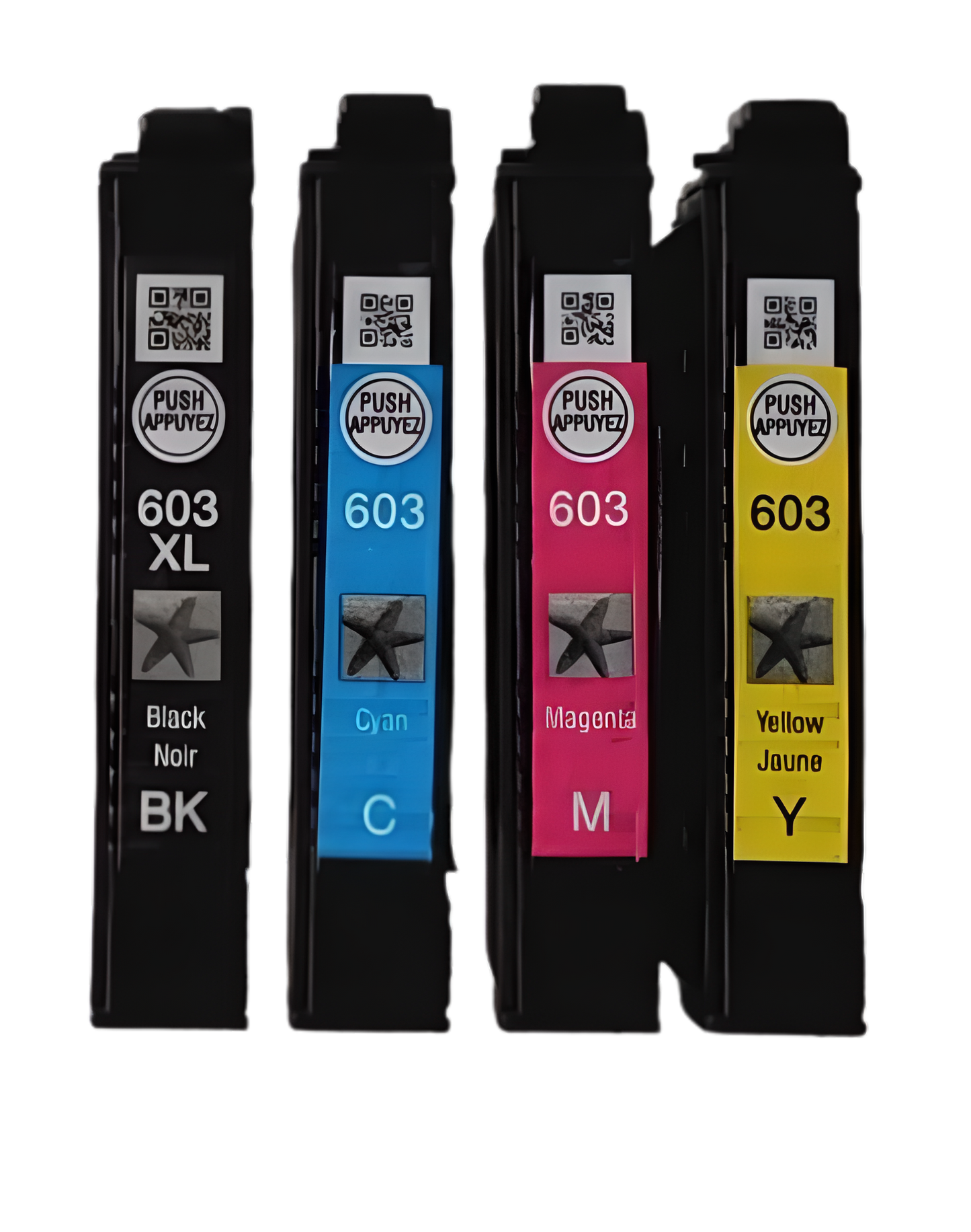 Cartucce originali Epson 603 NERO xl; CIANO, MAGENTA, GIALLO normali (composizione analoga multipack C13T03A94020)*